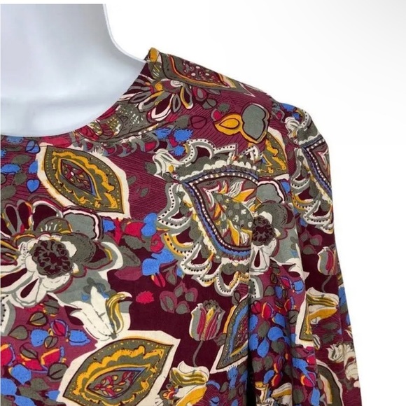 EVEREVE Scoop Neck 3/4 Sleeve Pattern Top Size L - Picture 7 of 10